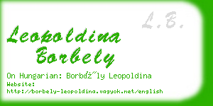 leopoldina borbely business card